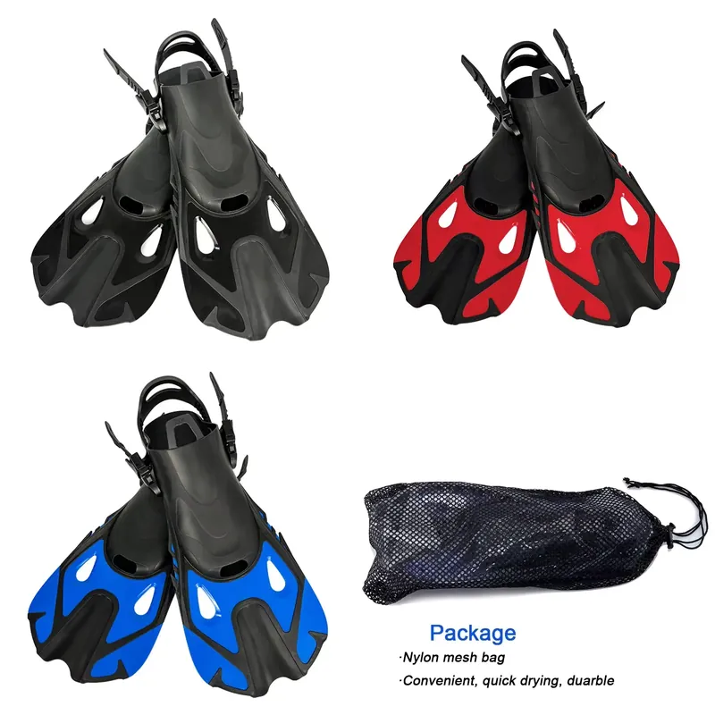 Fin Diving Blade - Lichtgewicht, korte, verstelbare reisvinnen voor zwembadtraining,