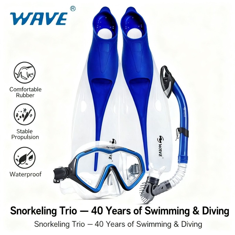Volledige droge snorkelset voo - Fin Diving Blade recensie en prijs